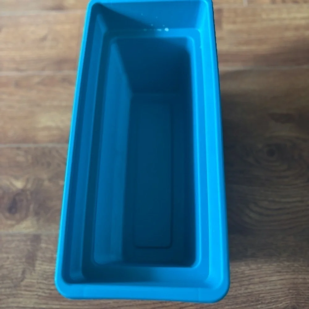 Blue Rectangular Storage Bin